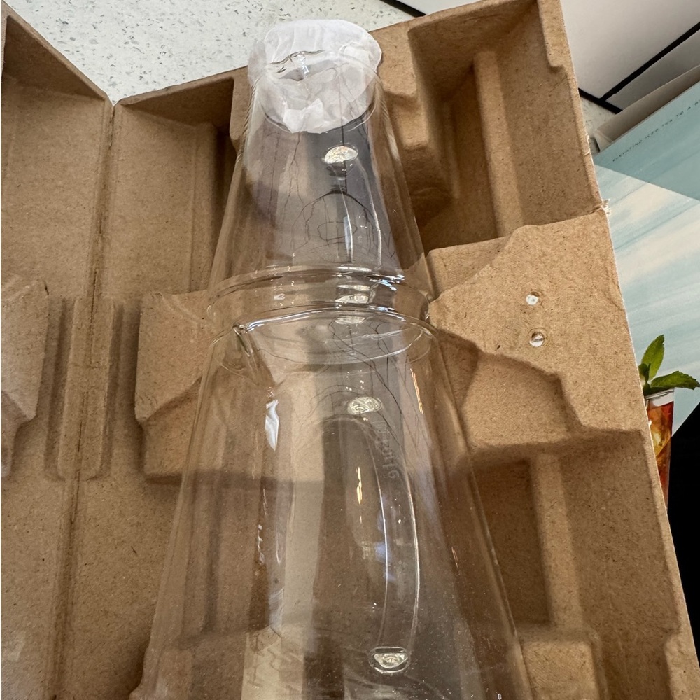 NIB Tea Forte Tea Over Ice Pitcher Set - Clear - Picture 8 of 8